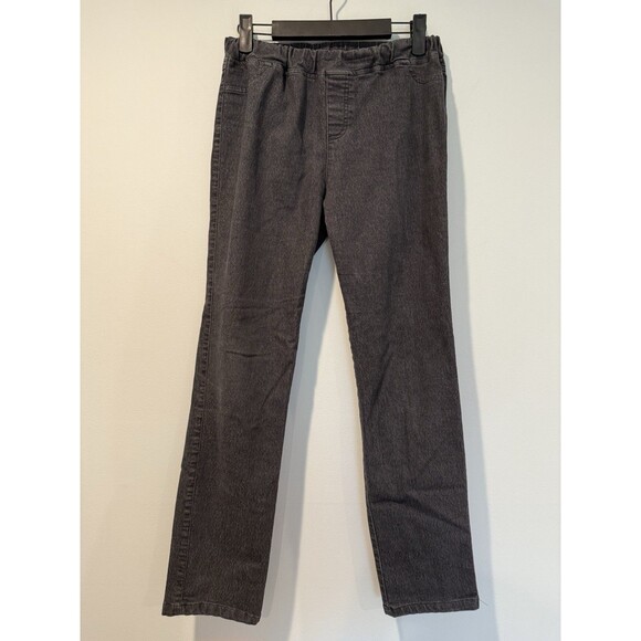 Umgee Pants Women Medium Grey Straight Leg Pull On Elastic Waist Pockets Comfort - Picture 1 of 6